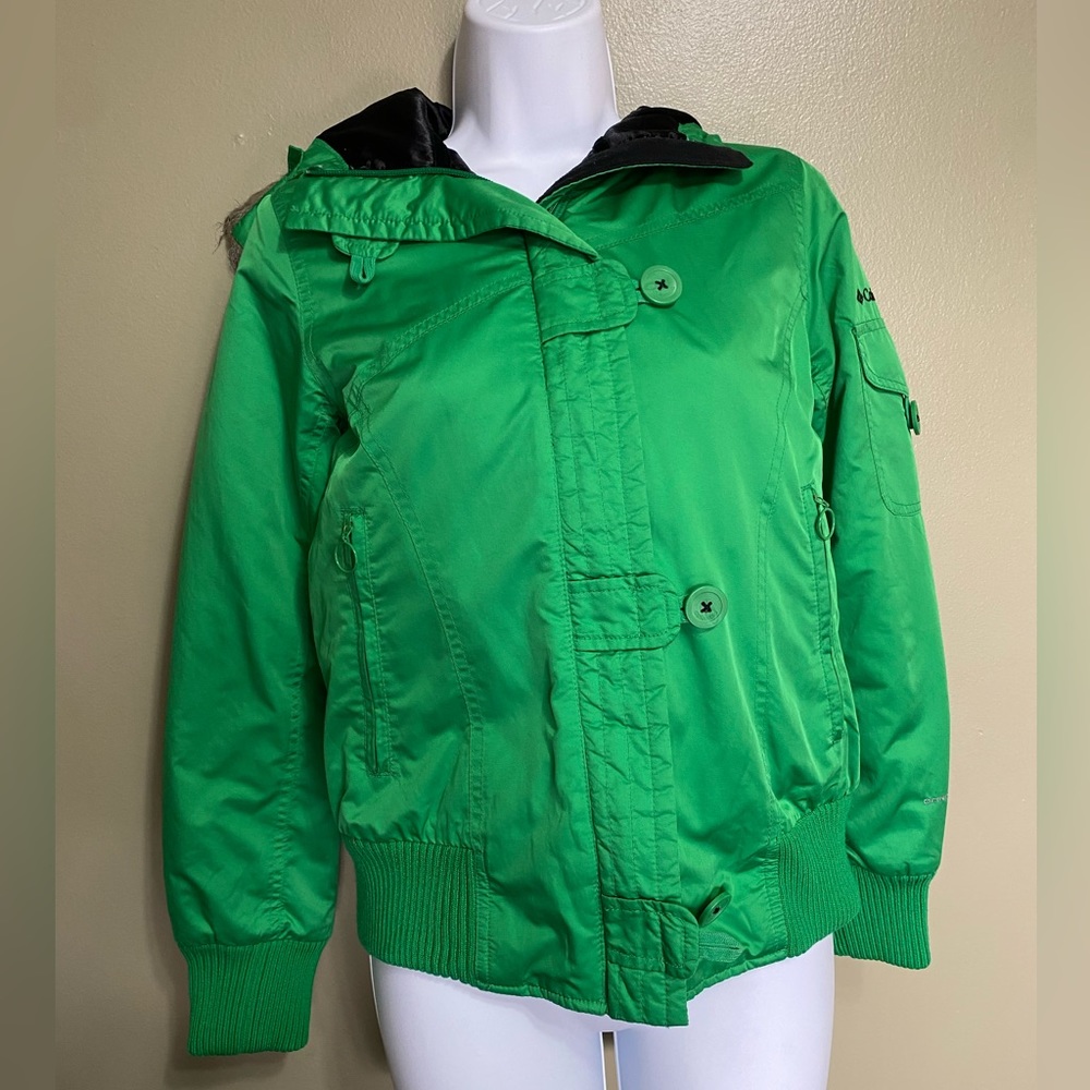 Columbia Omni-Shield Waterproof Greenโ Hooded Coat, Size XS